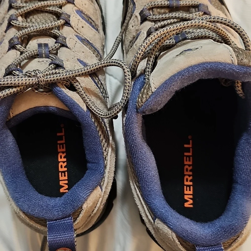 Merrell Gray and Blue Trail Shoes - Picture 5 of 10